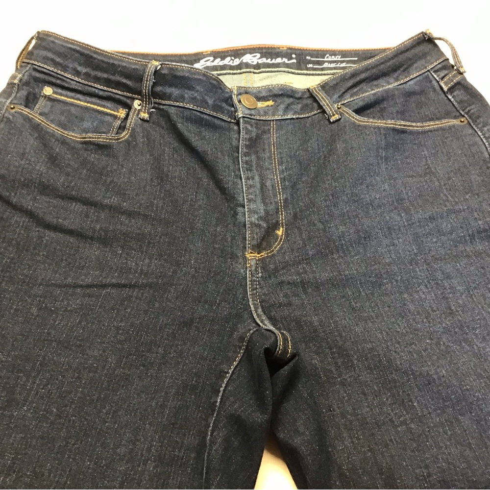 Eddie Bauer NWOT Women’s 14 Tall, Deep Indigo, Bootcut,Curvy - Picture 5 of 5